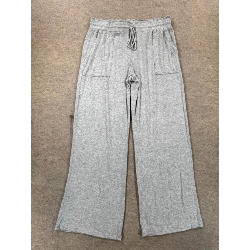 Stars Above Lounge Pants Womens Large Heather Gray Straight Leg Drawstring